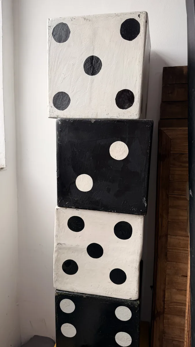 Cubos decorativos em formato de dados