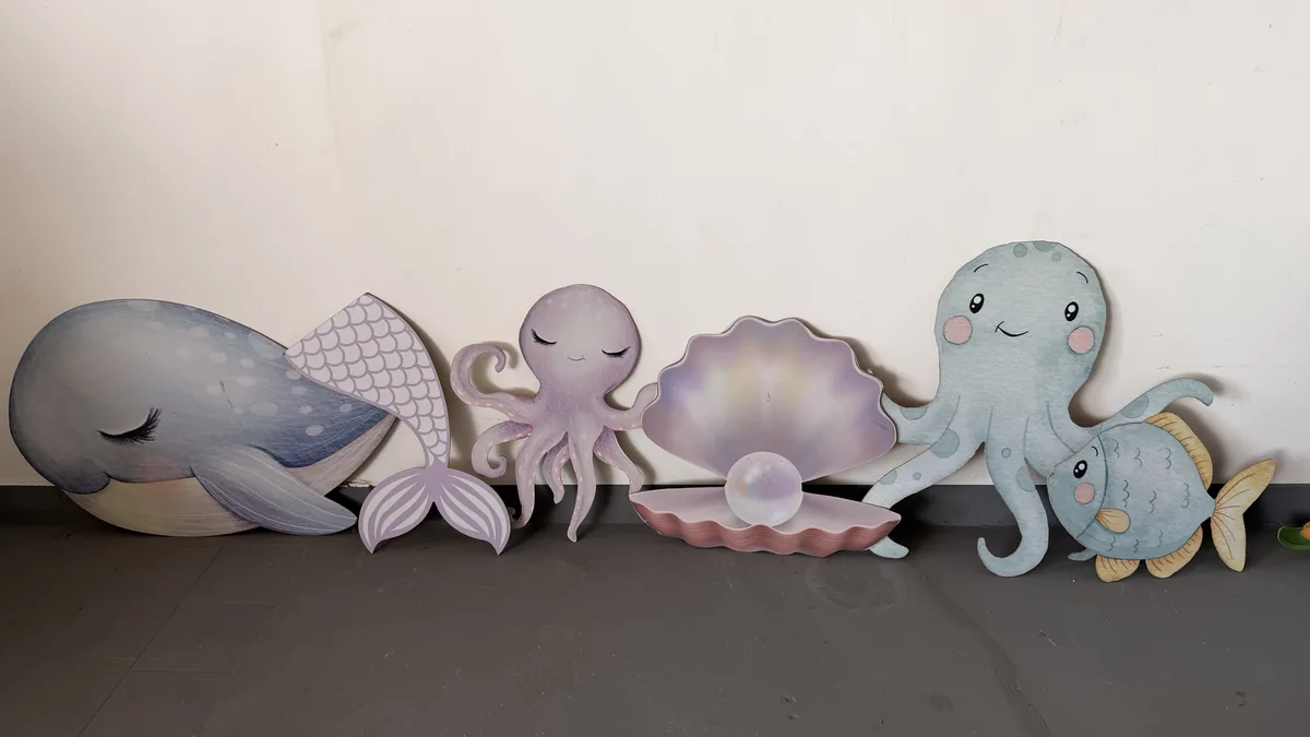 Animais marinhos em painel