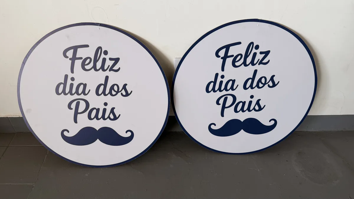 Placas redondas de Dia dos Pais